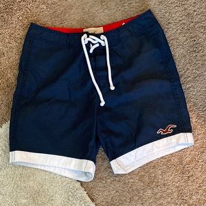 Hollister navy blue swim trunks